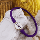 LSU Tigers Enamel Silicone Bali Bracelet Bracelets Canvas