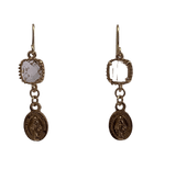 Miraculous Medal Earrings With Colorful Stones Clear Stone Earrings Parker Madison