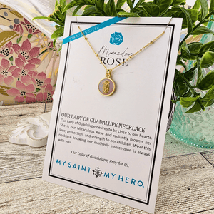 Miraculous Rose Necklace Turquoise Necklace My Saint My Hero