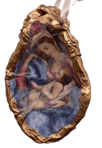 Sister Dulce Gift Shop, Catholic Store, Religious Store, Catholic Jewelry, Religious Art, Madonna and Child Oyster Ornament