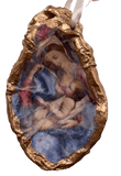 Mother Mary holding Baby Jesus Hand-Made Oyster Christmas Ornaments Large Oyster 5" Ornament Ornament Parker Madison
