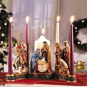 Nativity Advent Candleholder Nativity Candle Holder Christmas Decor Christian Brands