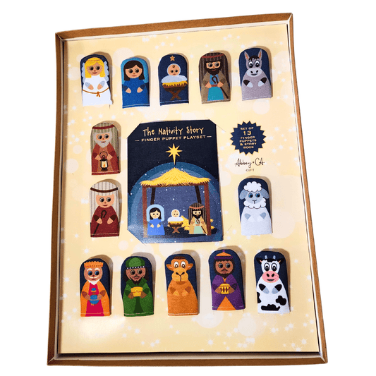 Sister Dulce Gift Shop. Catholic Store, Religious Store,  Catholic Christmas, Religious Christmas, Nativity Finger Puppet Set