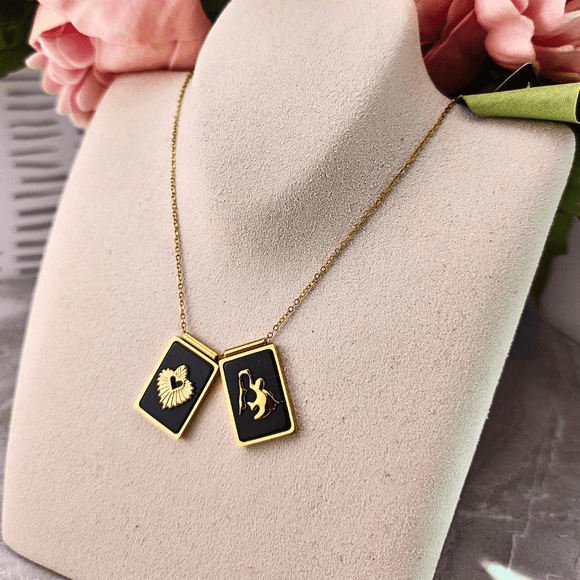 Onyx Scapular Necklace Jewelry Ibiza Passion