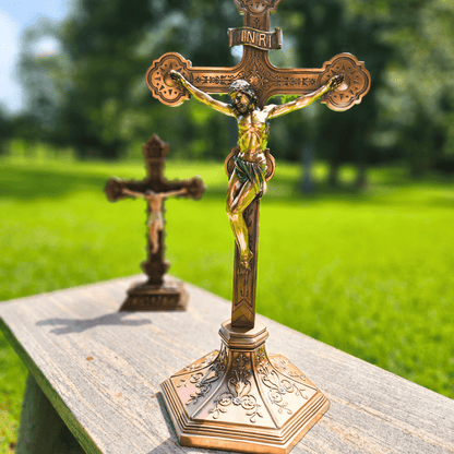 Ornate Crucifix on Stand Crucifix Unicorn Studio Inc