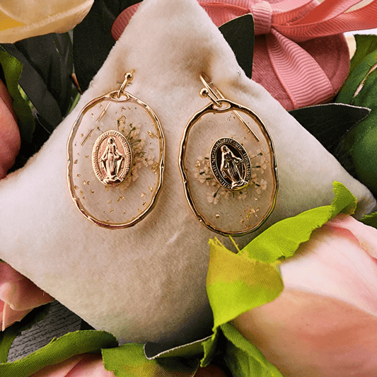 Sister Dulce Gift Shop. Catholic Store, Religious Store,  Catholic Jewelry, Religious Jewelry, Our Lady of Grace Earrings, Virgin Mary Earrings