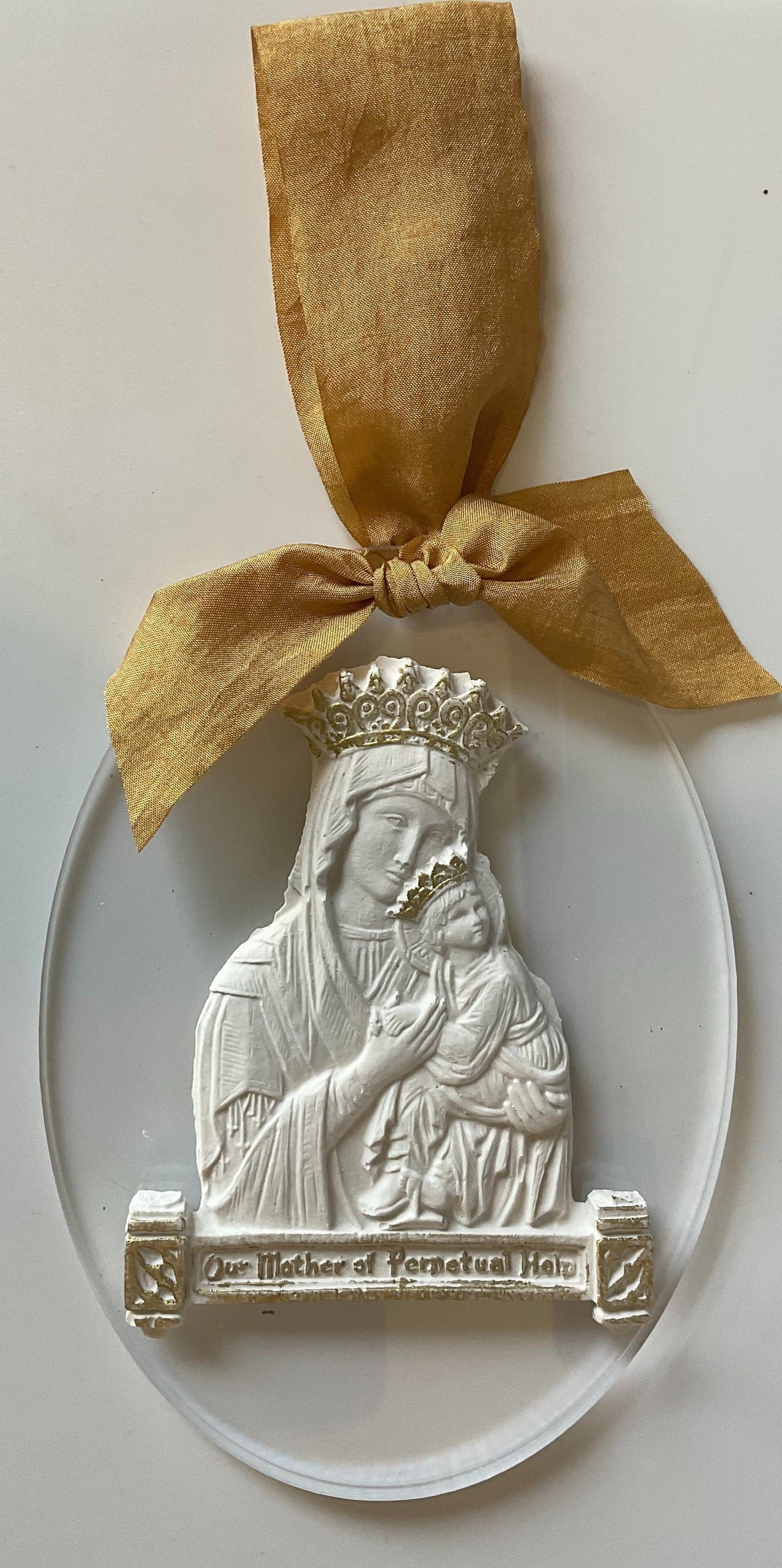 Oval Acrylic Ornaments With Castings, Sister Dulce Gift Shop, Catholic Store, Religious Store, Catholic Christmas, Religious Christmas, 