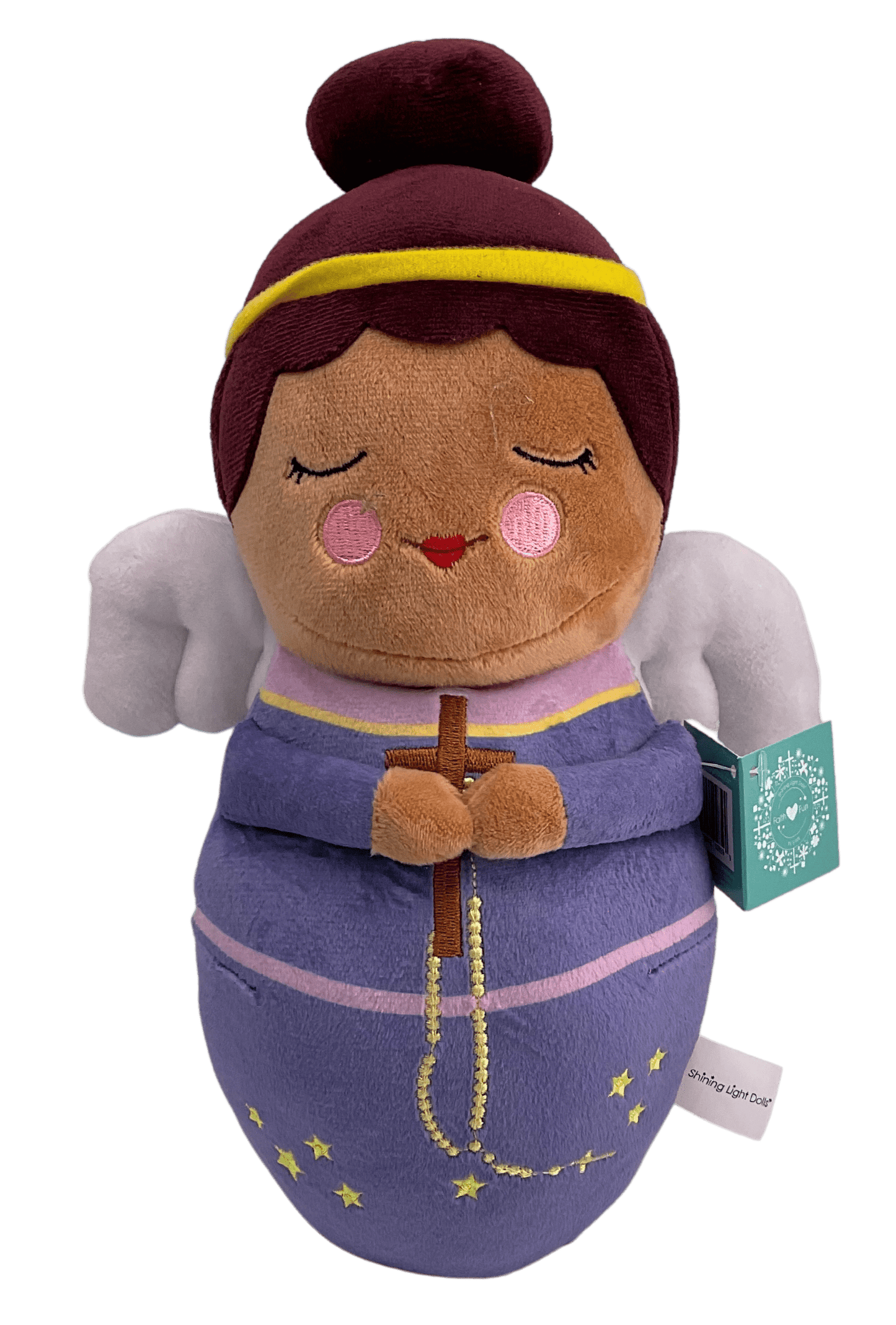 Plush Shining Light Dolls Brunette Guardian Angel Children's Gifts New Day Distribution