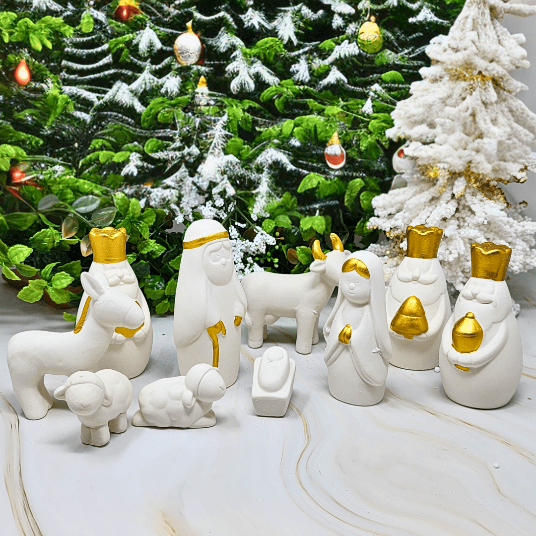 Porcelain Nativity Boxed Set Christmas Decor 180Degrees