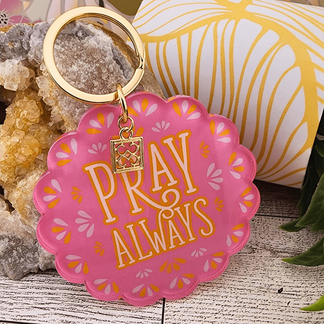 Pray Always Acrylic Keychain keychain Mary Square