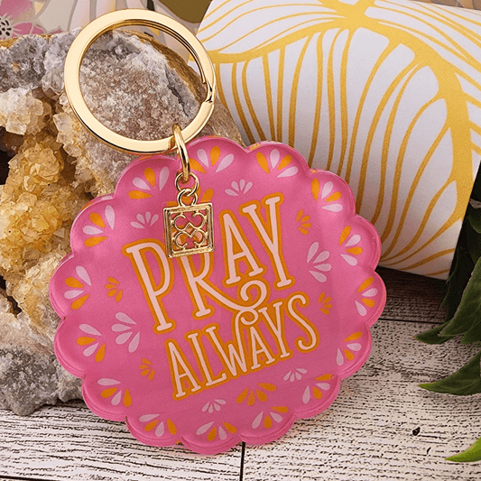 Pray Always Acrylic Keychain keychain Mary Square