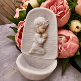 Praying Child Holy Water Font Praying Boy Decor Goldscheider of Vienna