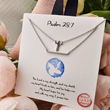 Psalm 28:7 Necklace Silver Necklace Good Feelings