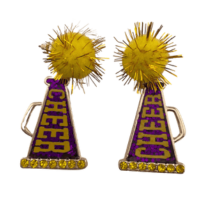 Sister Dulce Gift Shop, Catholic Store, Purple and Gold Earrings