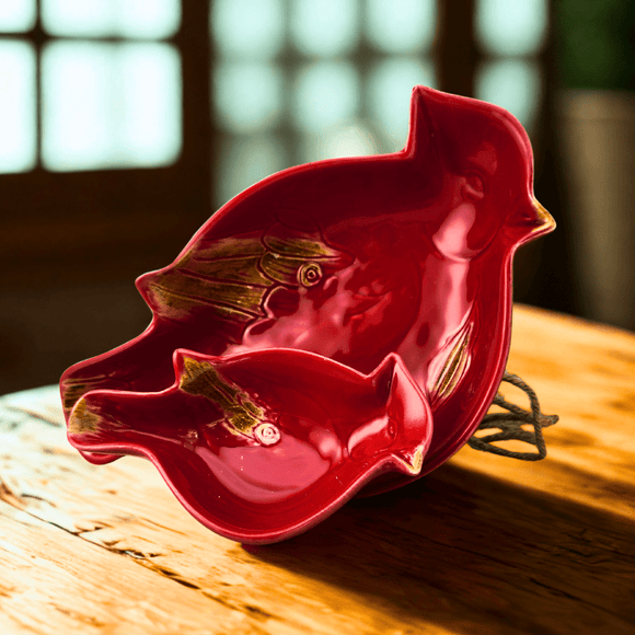 Red Bird Nesting Dishes Home Decor 180Degrees