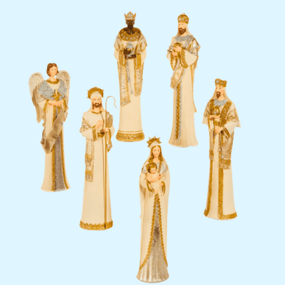 Regal Nativity - 6 Pieces Christmas Decor Raz Imports