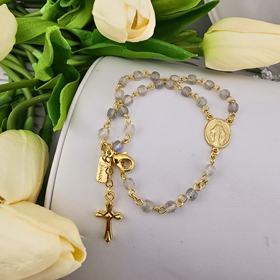 Rosary Bracelet Labradorlite Bracelet Romans