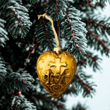 Sacred Heart Ornament Gold Ornament d. stevens