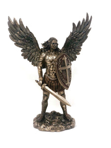 Saint Michael with Sword and Shield Statue Statue Unicorn Studio Inc