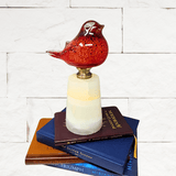 Set of Two Cardinals on White Marble Base Home Decor K&K Interiors