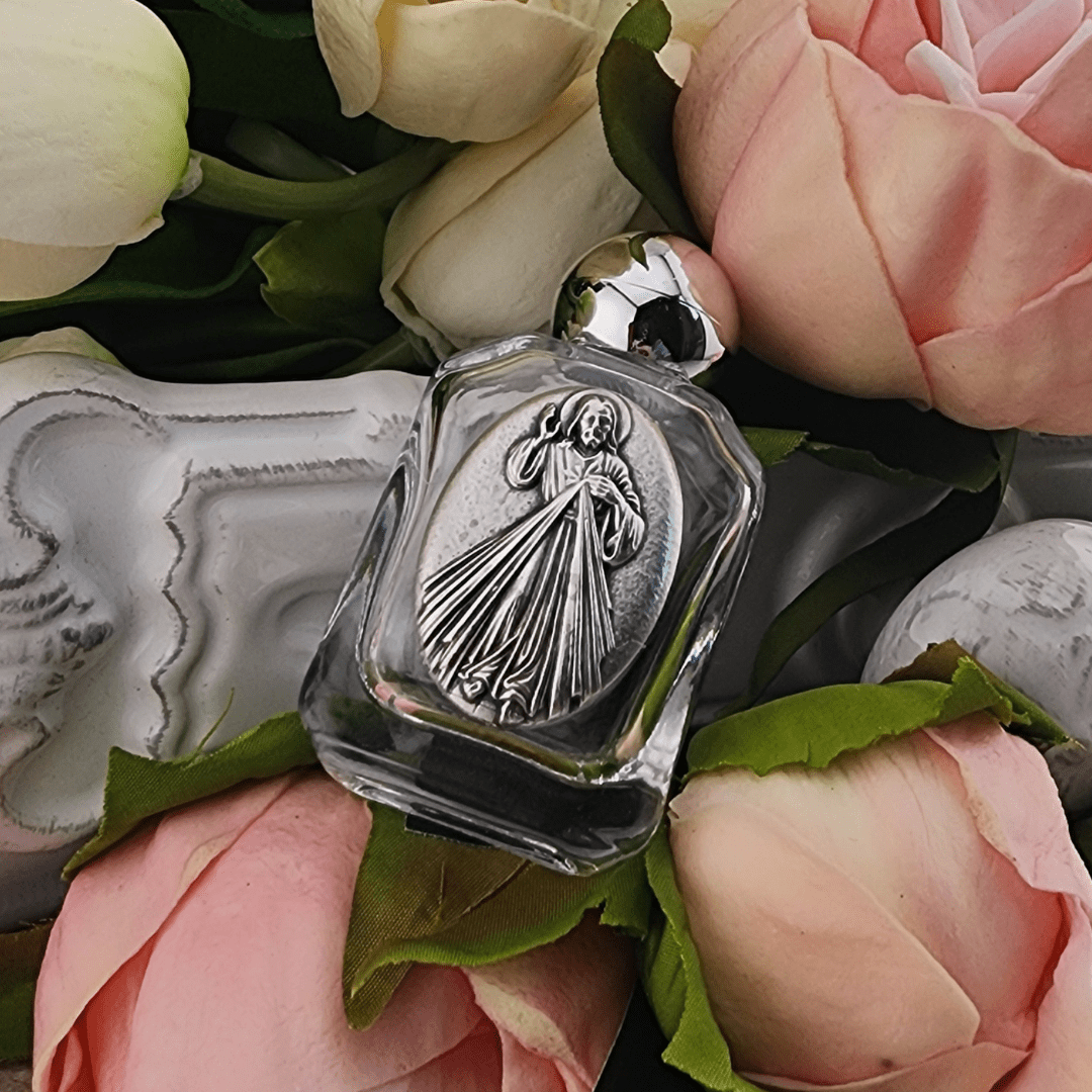 Small Holy Water Bottle Divine Mercy Water Font Contreras Religious Art
