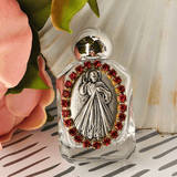 Small Holy Water Bottle Divine Mercy With Red Crystals Water Font Contreras Religious Art