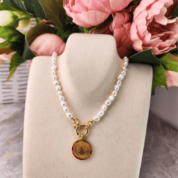 Small Pearl St. Benedict Necklace Jewelry Ibiza Passion