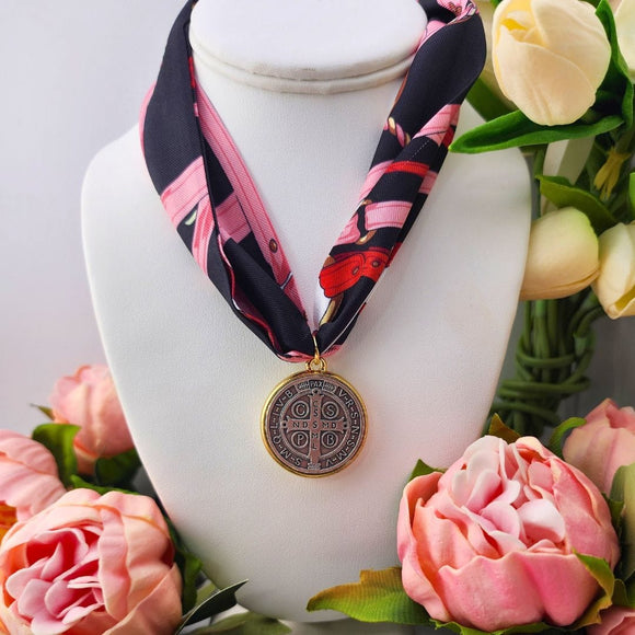 Sister Dulce Gift Shop. Catholic Store, Religious Store,  Catholic Jewelry, Religious Jewelry,  St. Benedict Scarf Necklace