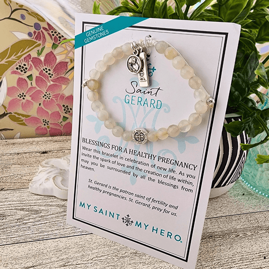 Sister Dulce Gift Shop, Catholic Store, Religious Store, Saint Gerard Bracelet, Blessings for a Healthy Pregnancy Bracelet