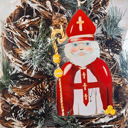 St. Nicholas Acrylic Nutcracker Ornament Ornament Sacred Treasures
