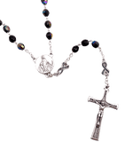 St. Peregrine Rosary Black Crystal Rosary Roman