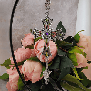 Sister Dulce Gift Shop. Catholic Store, Religious Store, Catholic Auto, Religious Auto,  Stained Glass Cross Charm