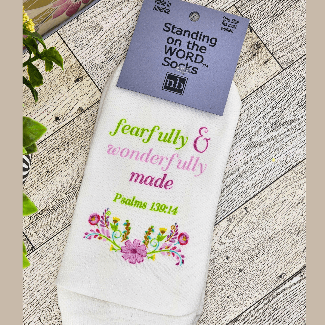 Standing on the Word Ladies' Socks Psalms 139:14 Fearfully & Wonderfully Made Socks Standing on the WORD