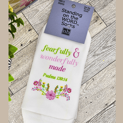 Standing on the Word Ladies' Socks Psalms 139:14 Fearfully & Wonderfully Made Socks Standing on the WORD