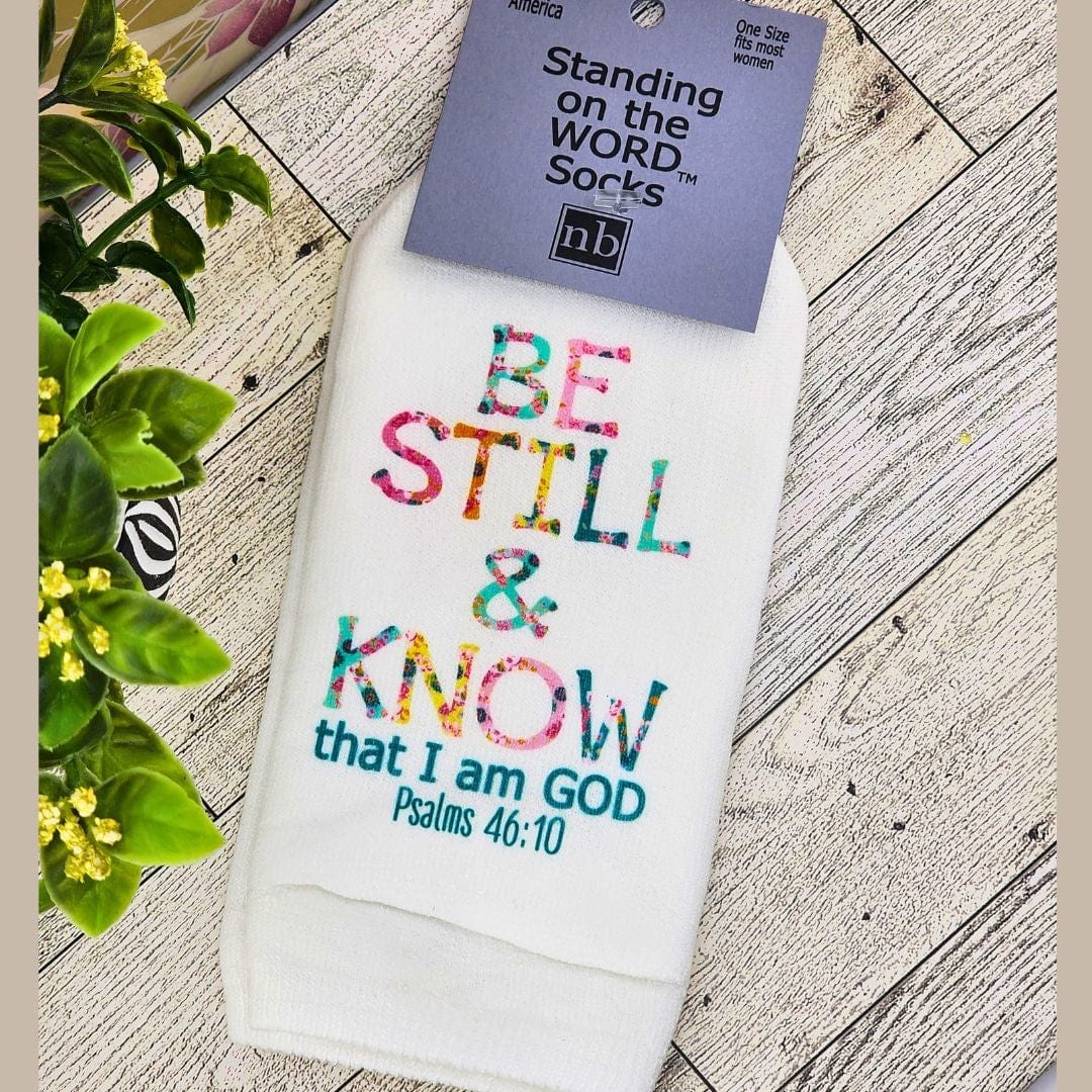 Standing on the Word Ladies' Socks Psalms 46:10 Be Still & Know Socks Standing on the WORD