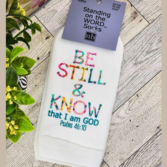 Standing on the Word Ladies' Socks Psalms 46:10 Be Still & Know Socks Standing on the WORD