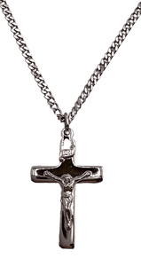 Sterling Silver Crucifix - 18" Necklace, Crucifix Christian Brands