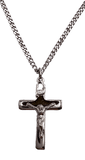 Sterling Silver Crucifix - 18" Necklace, Crucifix Christian Brands