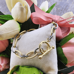 Textured Cable Chain Bracelet Bracelets Jane Marie LLC