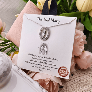 The Hail Mary Necklace Gold Necklace Good Feelings
