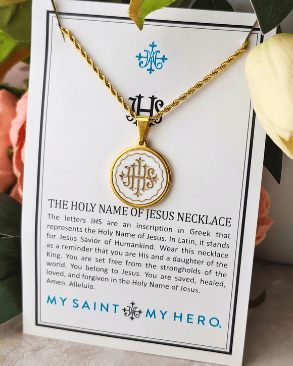 The Holy Name of Jesus Necklace Necklace My Saint My Hero