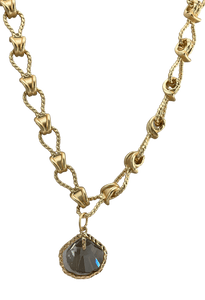 Topaz Pendant on Teardrop Chain Necklace Parker Madison