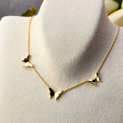 Triple Butterfly Necklace Necklace, Cross SM Style