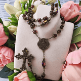 Twin Hearts Rosary Amethyst Rosary Christian Brands