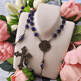 Twin Hearts Rosary Sapphire Rosary Christian Brands