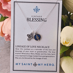 Vintage Blessing Lineage of Love Necklace Jewelry My Saint My Hero