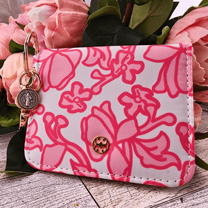 Wallet With St. Benedict Charm Hot Pink Accessory Mary Square