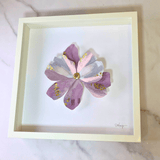 purple flower art, wall art, floral, sister dulce , shepherds staff