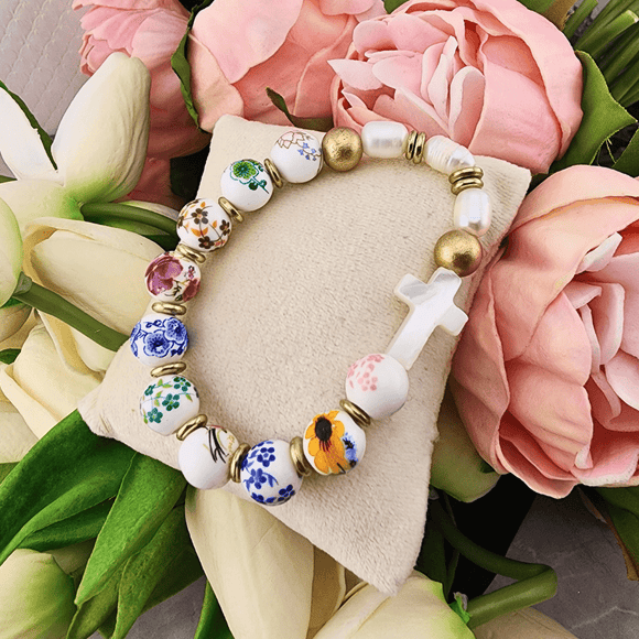 Floral Rosary Bracelet