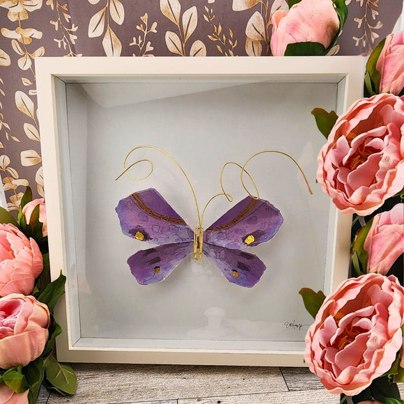 Purple Butterfly Shadow Box